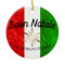 Italian Family Name Buon Natale Flag Christmas