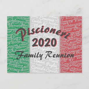 Italian Family Reunion Postcard Invitation