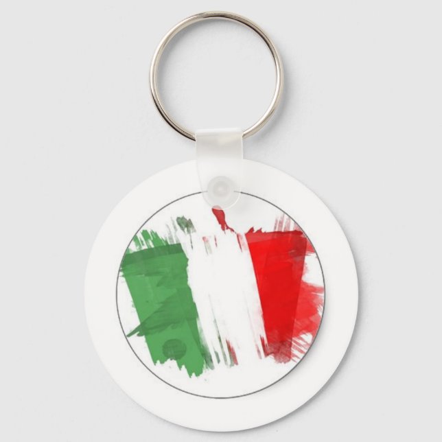 Italian Fashion Flag Keychain (Front)