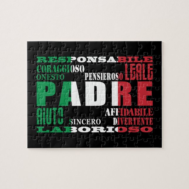 Italian Fathers : Qualities Jigsaw Puzzle (Horizontal)