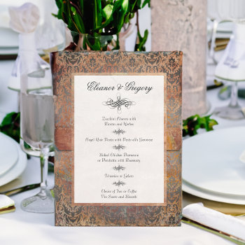 Italian Feast Tuscan Elegance Menu Cards by BridalSuite at Zazzle