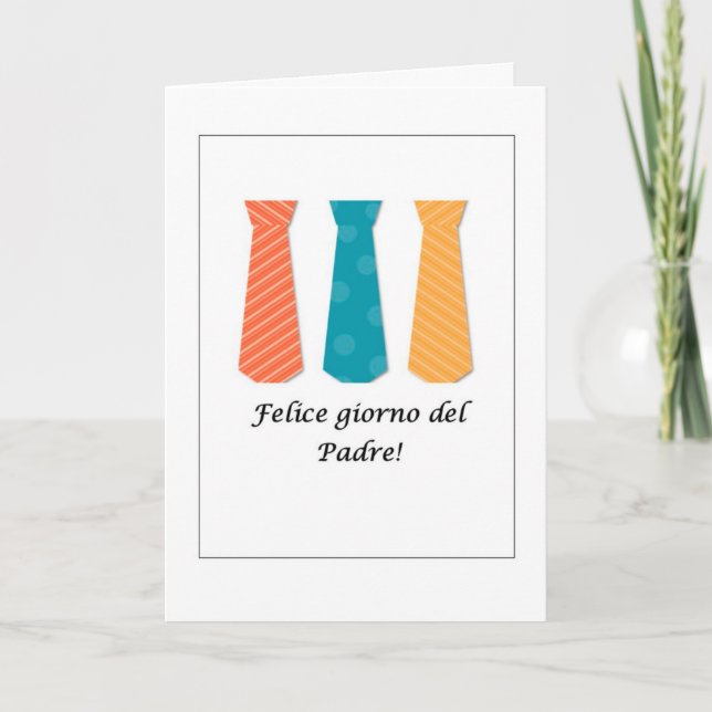 Italian Felice giorno del Padre Father’s Day Card (Front)