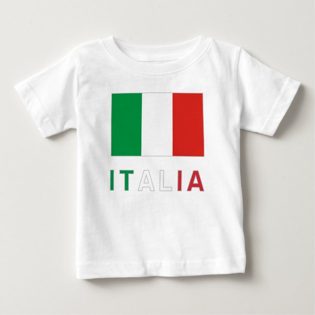 Italian Flag and Italia Baby T-Shirt (Front)