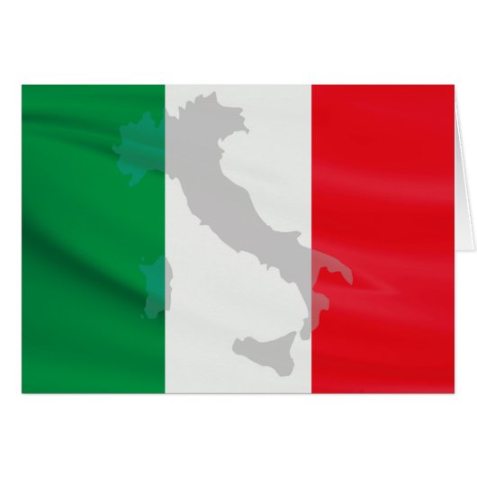 italian flag and Italy (Front Horizontal)