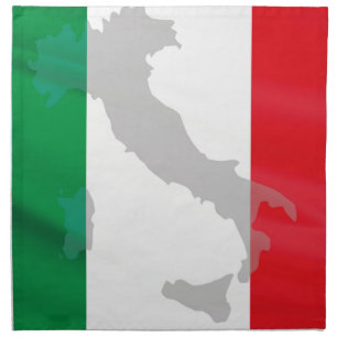 italian flag and Italy Cloth Napkin