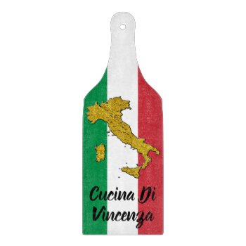 Italian Flag And Map Cutting Board by WRAPPED_TOO_TIGHT at Zazzle