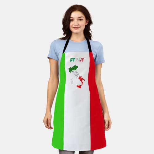 Italian flag apron