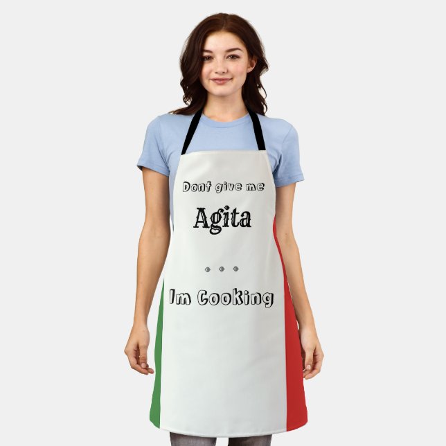 Italian Flag Apron with Saying (Worn)