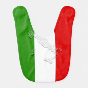 Italian flag baby bib