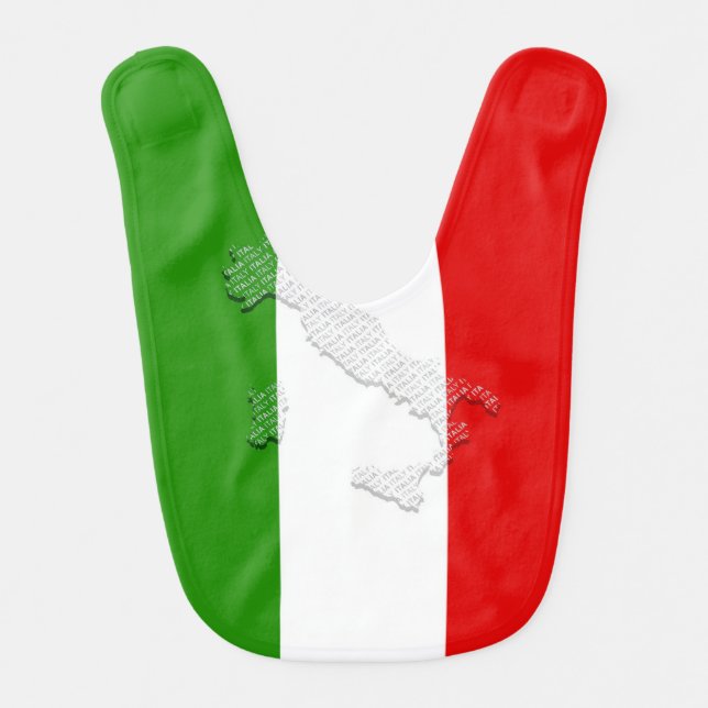 Italian flag baby bib (Front)