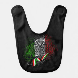 Italian flag baby bib