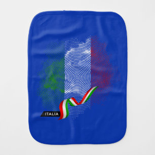 Italian flag baby burp cloth