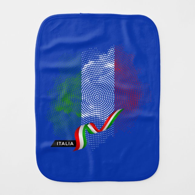 Italian flag baby burp cloth (Front)