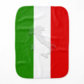 Italian flag baby burp cloth