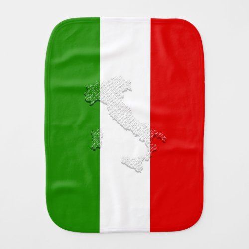 Italian flag baby burp cloth