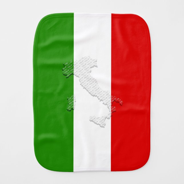 Italian flag baby burp cloth (Front)