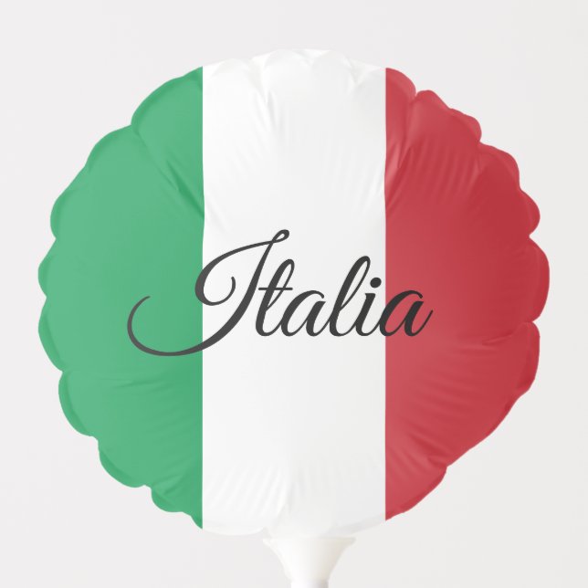 Italian Flag Balloon, patriots party / love Italy Balloon (Front)