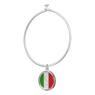 Italian flag bangle bracelet