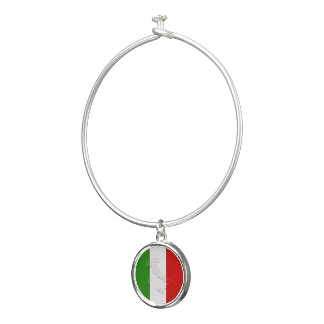 Italian flag bangle bracelet (3/4)