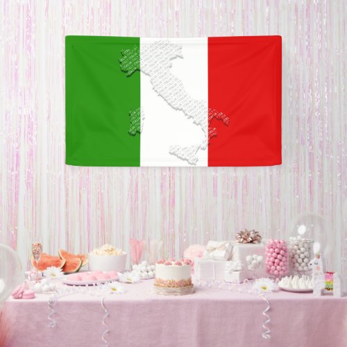 Italian flag banner