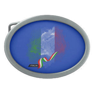 Italian flag belt buckle