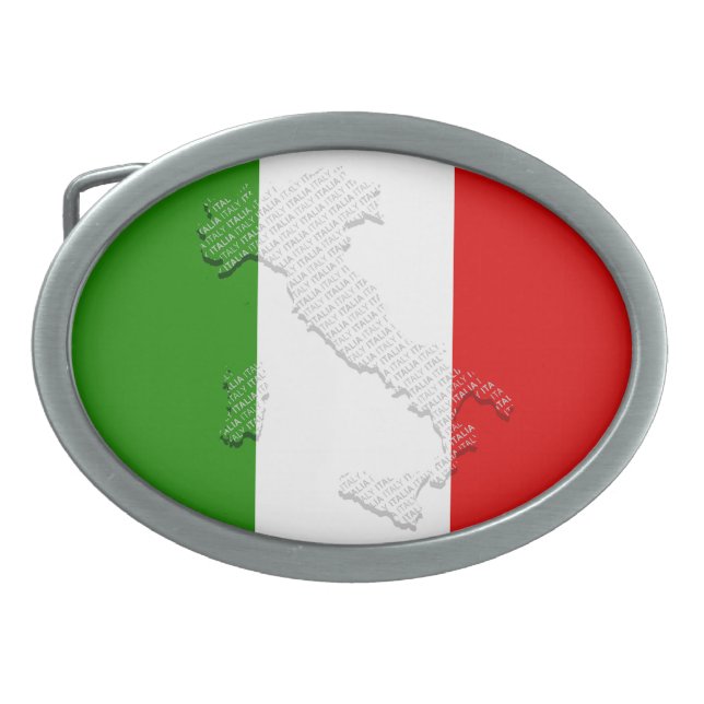 Italian flag belt buckle (Front)