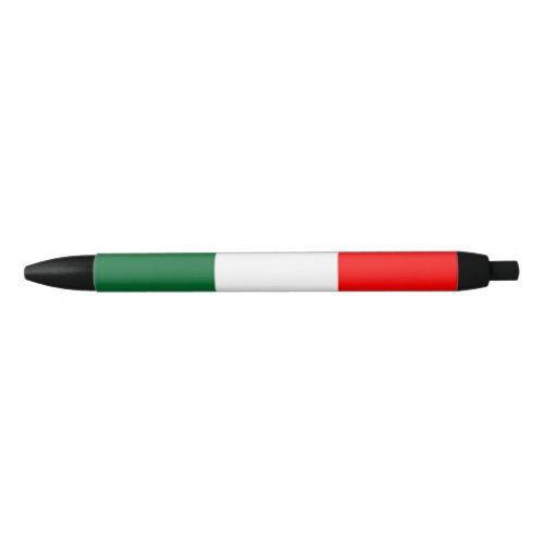Italian Flag Black Ink Pen
