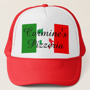 Italian Flag Boot of Italy Business Pizzeria Hat