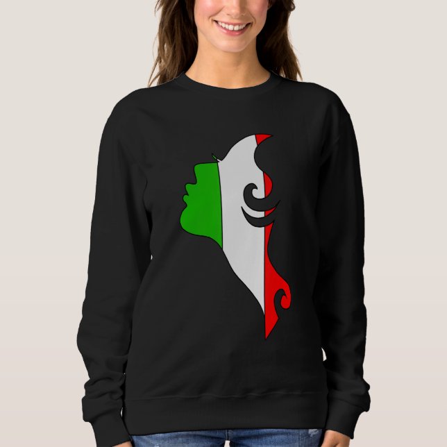 Italian Flag Boots Italy Naples Sweatshirt (Front)