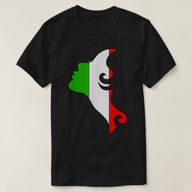 Italian Flag Boots Italy Naples  T-Shirt (Design Front)