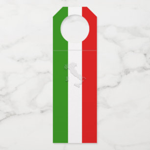 Italian flag bottle hanger tag