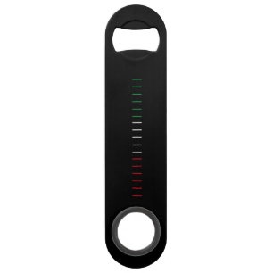 Italian flag bottle opener. Speed design. Bar Key