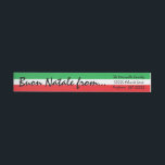 Italian Flag Buon Natale Christmas Greeting Return Wrap Around Address Label<br><div class="desc">Italian Flag Buon Natale Christmas Greeting Return Wrap Around Address Label adds specil touch to your holiday mailings. Distinctive beautiful green, white and red broad stripes of the flag of Italy, or Tricolore, conveniently matches the colors of Christmas on this wraparound return address, perfect for any Italian-American family to use...</div>