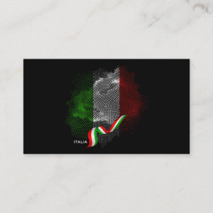 Italian flag business card