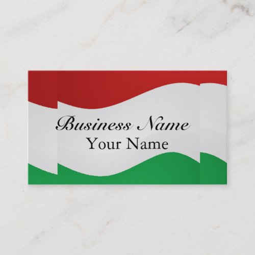 Italian Flag Business Card