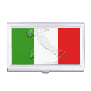 Italian flag business card case