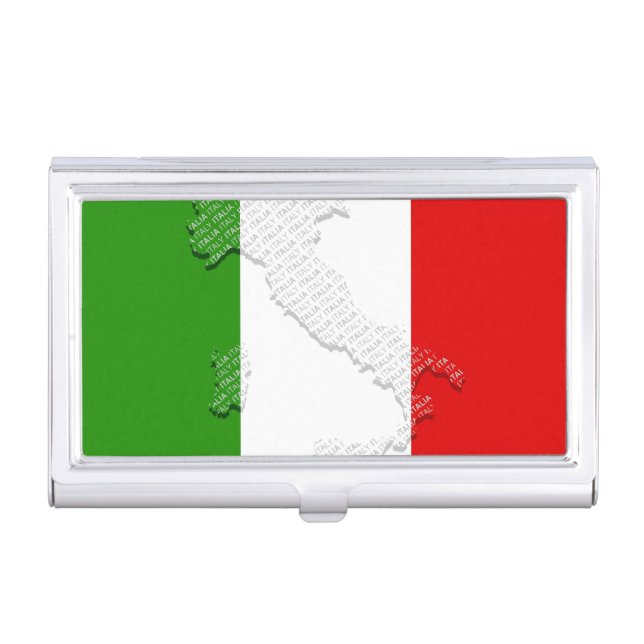 Italian flag business card case (Front)