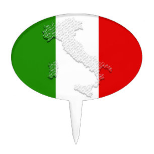 Italian flag cake topper