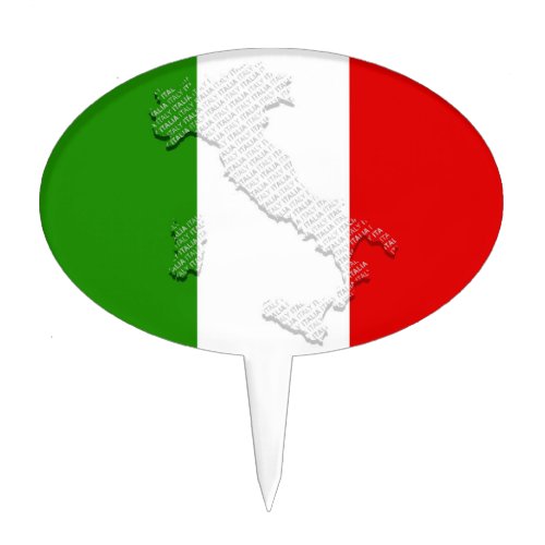 Italian flag cake topper