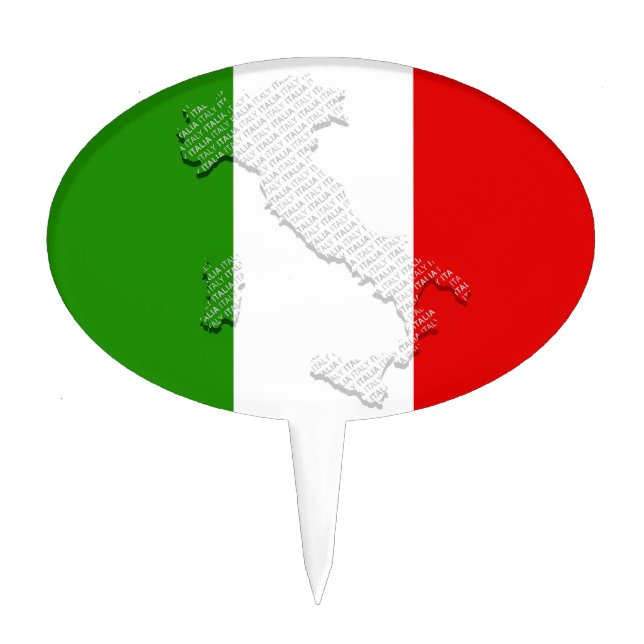 Italian flag cake topper (Front)