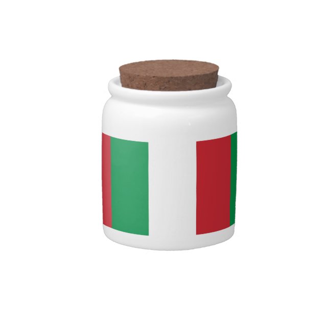 Italian Flag Candy Jar (Front)