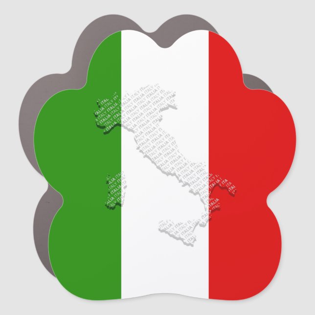 Italian flag car magnet (Front)