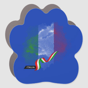 Italian flag car magnet