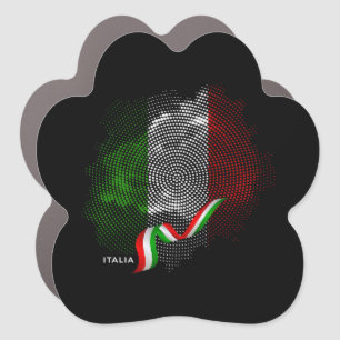 Italian flag car magnet
