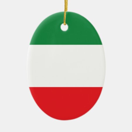 Italian Flag Ceramic Ornament