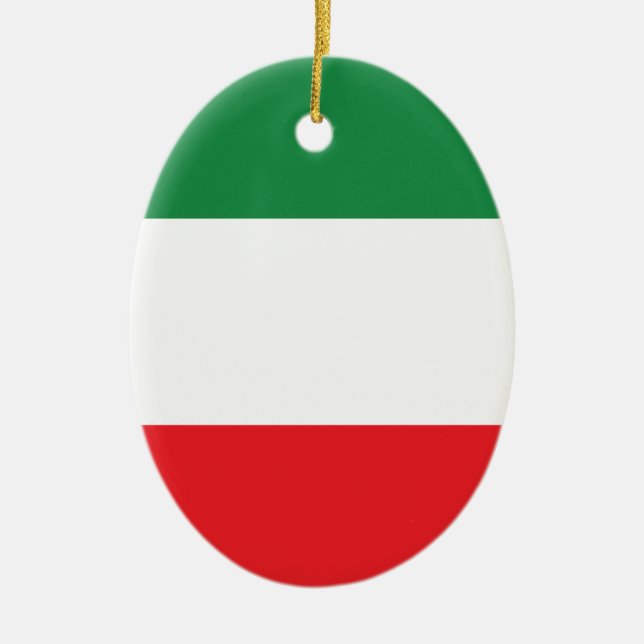 Italian Flag Ceramic Ornament (Front)