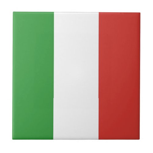 Italian Flag Ceramic Tile