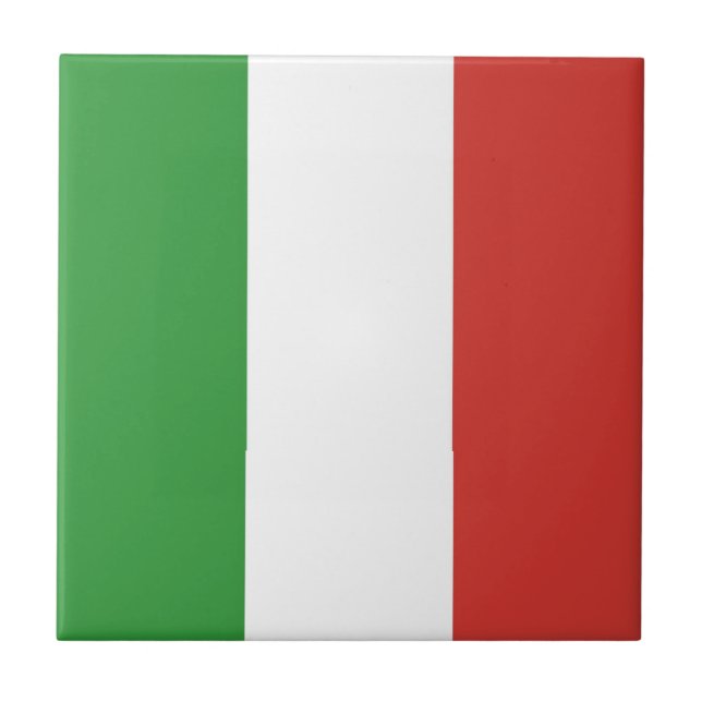 Italian Flag Ceramic Tile (Front)