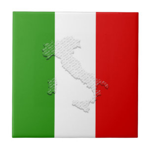 Italian flag ceramic tile