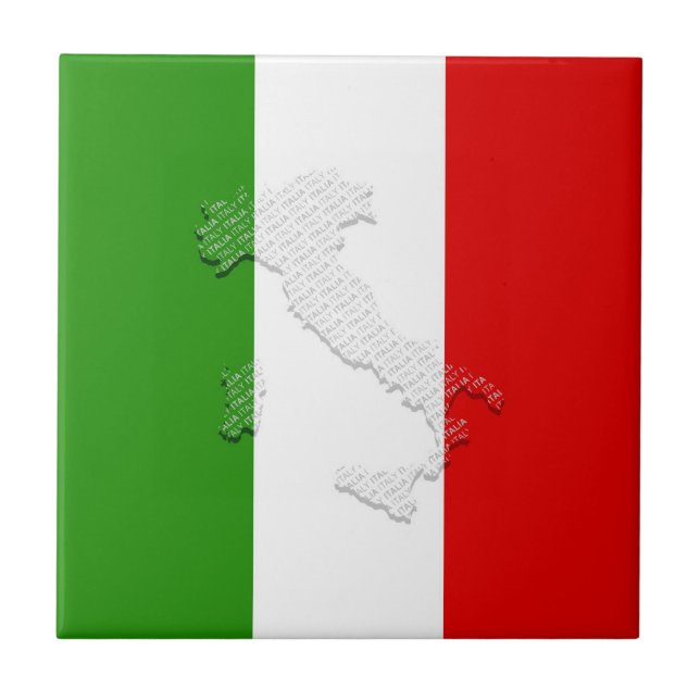 Italian flag ceramic tile (Front)